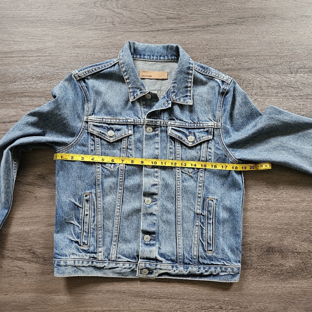 GRLFRND Bianca Oh Girl Wash Denim Trucker Jacket Size Medium - Picture 10 of 16